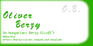 oliver berzy business card